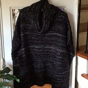 Madden NYC Turtleneck Poncho Sweater